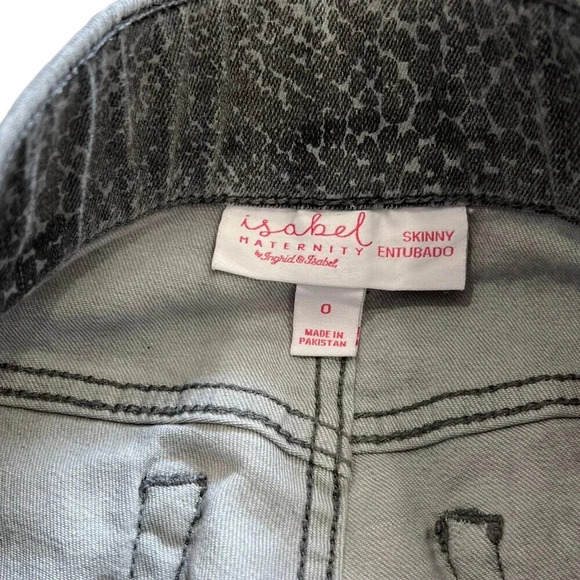 Isabel Maternity Gray Snake Print Skinny Jeans 0 - Picture 3 of 3